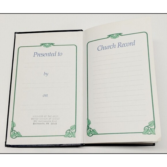 Vtg Pew Bible International Bible Society NIV Church of Christ Blue Fair Conditi - Picture 2 of 16